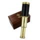 Brass Telescope Black Grip Wooden Box Handcrafted